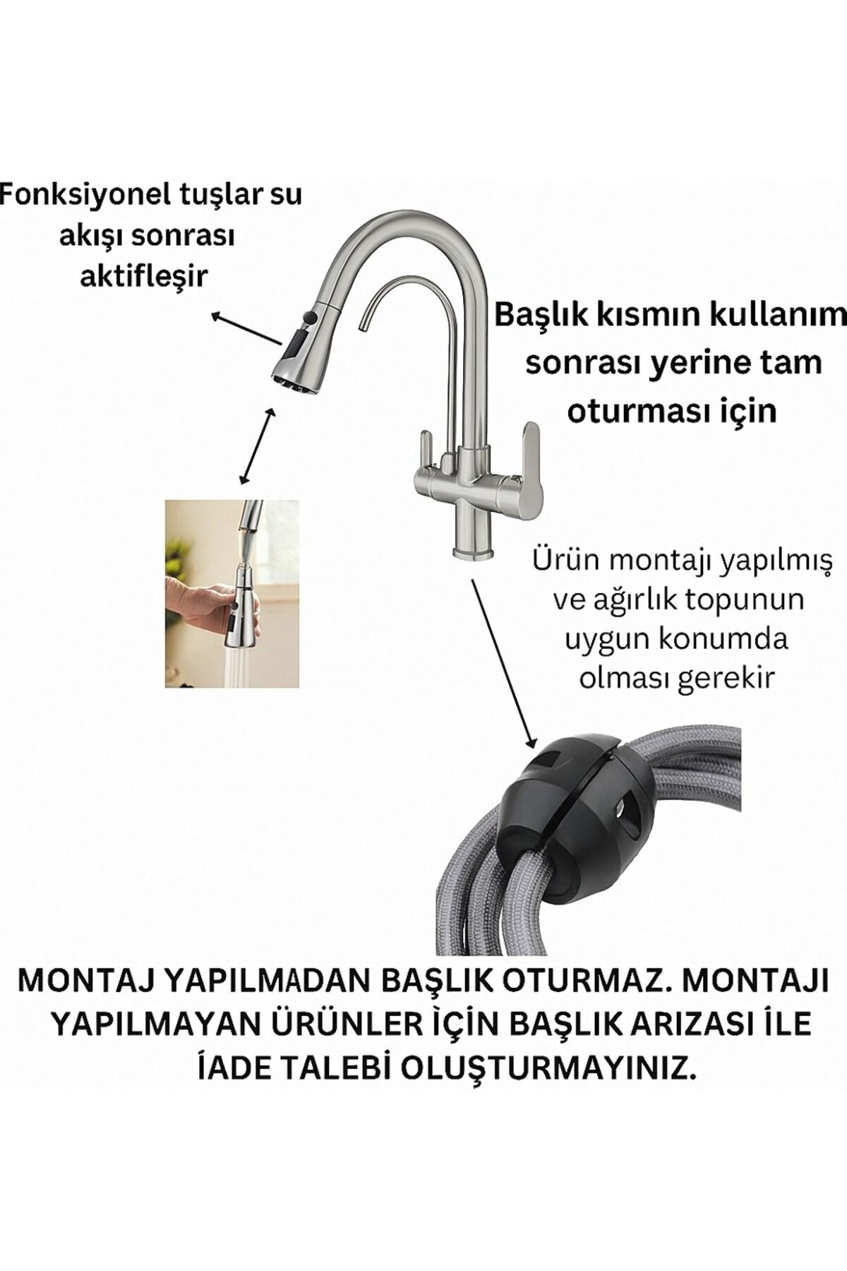 Arıtmalı Spiralli Mutfak Eviye Bataryası